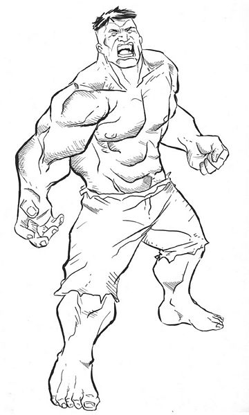 miniatura kolorowanka Avengers malowanka Hulk do wydruku dla dzieci nr 40