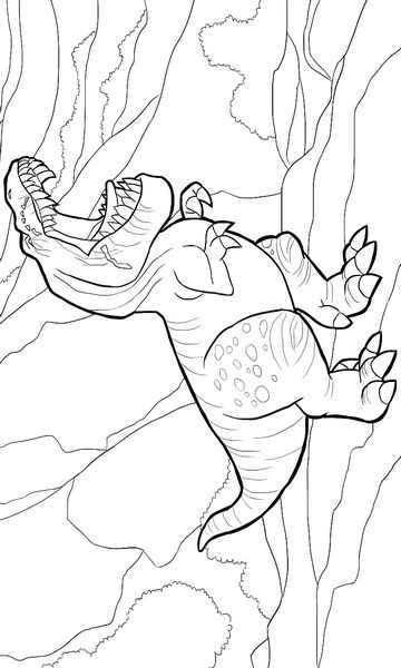 kolorowanka Tyranozaur z bajki Dobry dinozaur malowanka do wydruku nr 18