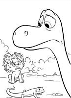 kolorowanka Dobry dinozaur malowanka z bajki nr 29