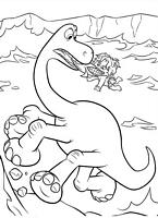 kolorowanka Dobry dinozaur malowanka z bajki nr 3