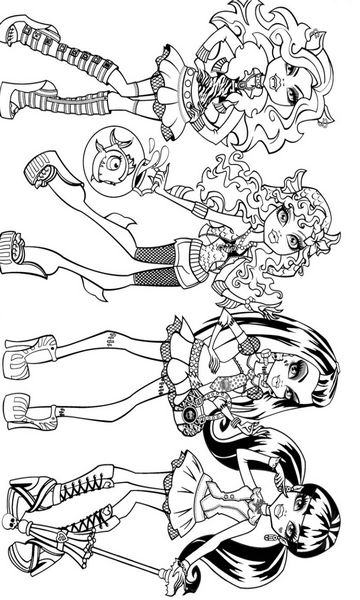 kolorowanka Monster High malowanka do wydruku z bajki dla dzieci, obrazek nr 41