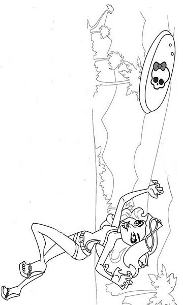 kolorowanka Monster High malowanka do wydruku z bajki dla dzieci, obrazek nr 79