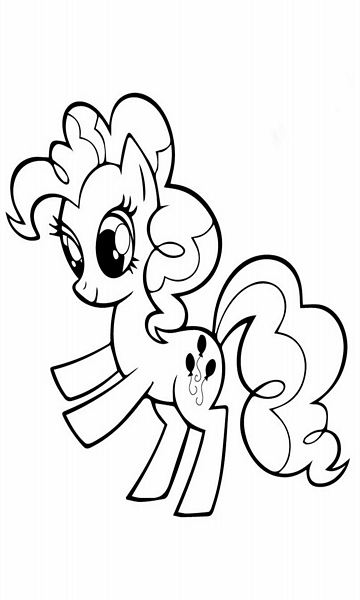 kolorowanka My Little Pony malowanka Pinkie Pie do wydruku z bajki dla dzieci, obrazek nr 21
