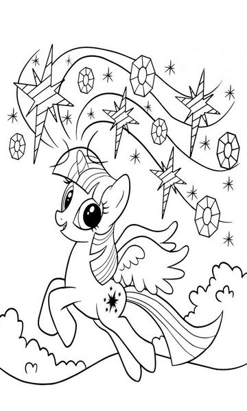 kolorowanka My Little Pony Twilight Sparkle malowanka do wydruku z bajki dla dzieci, obrazek nr 24