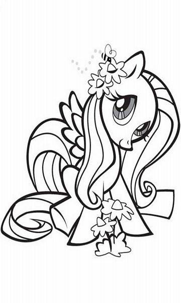 kolorowanka My Little Pony malowanka z bajki Fluttershy, obrazek nr 39