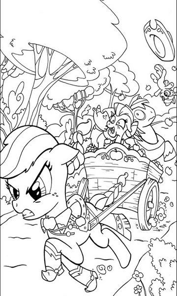 kolorowanka My Little Pony malowanka do wydruku z bajki dla dzieci, obrazek nr 46
