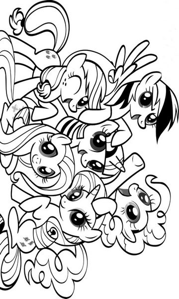 kolorowanka My Little Pony malowanka do wydruku z bajki dla dzieci, obrazek nr 55