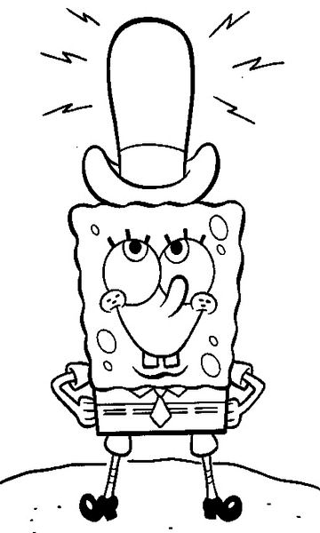 kolorowanka z bajki Spongebob Kanciastoporty malowanka do wydruku, obrazek z bajki nr 101