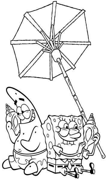kolorowanka z bajki Spongebob Kanciastoporty malowanka do wydruku, obrazek z bajki nr 1