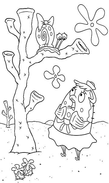 kolorowanka z bajki Spongebob Kanciastoporty malowanka do wydruku, obrazek z bajki nr 42