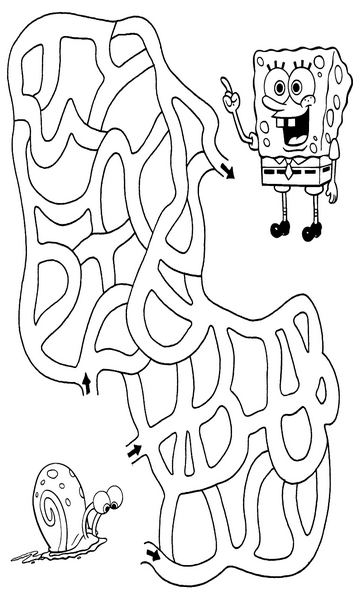 kolorowanka z bajki Spongebob Kanciastoporty malowanka do wydruku, obrazek z bajki nr 76
