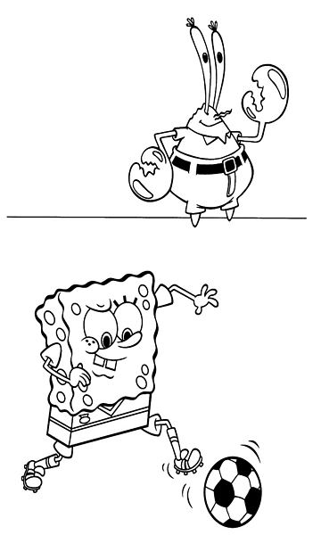 kolorowanka z bajki Spongebob Kanciastoporty malowanka do wydruku, obrazek z bajki nr 86