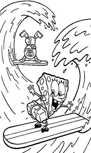 kolorowanka z bajki Spongebob Kanciastoporty malowanka do wydruku, obrazek z bajki nr 99