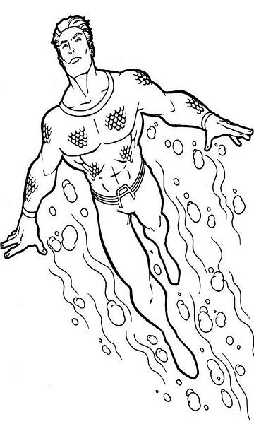kolorowanka Aquaman do wydruku dla chłopców nr 97