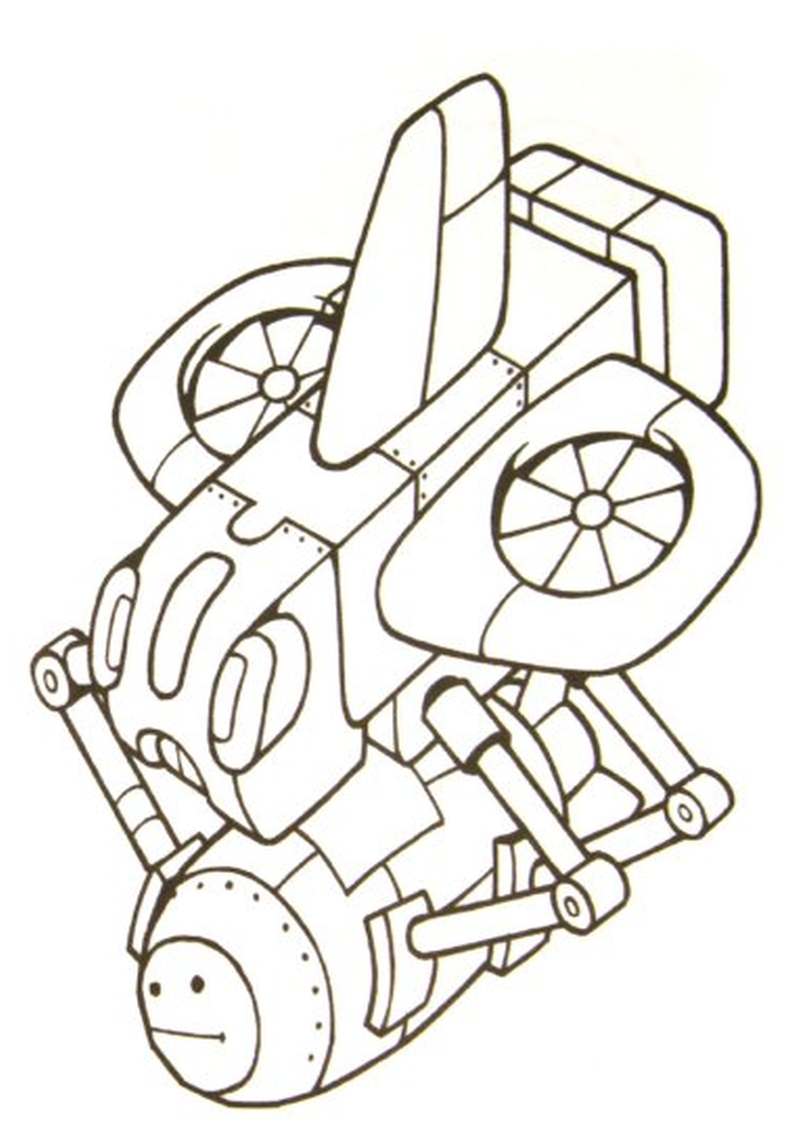 Dla Dzieci Kolorowanka Latający Robot Bombowiec