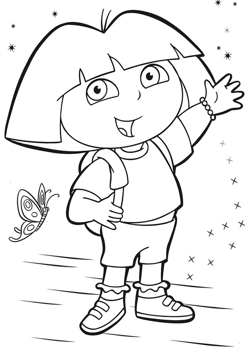 Dora Kolorowanka Wydruku Morindia Sketch Coloring Page