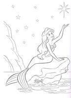 do wydruku kolorowanka Mała Syrenka Ariel, Arielka bajka Disney 6