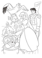 do wydruku kolorowanka Mała Syrenka Ariel, Arielka bajka Disney 7