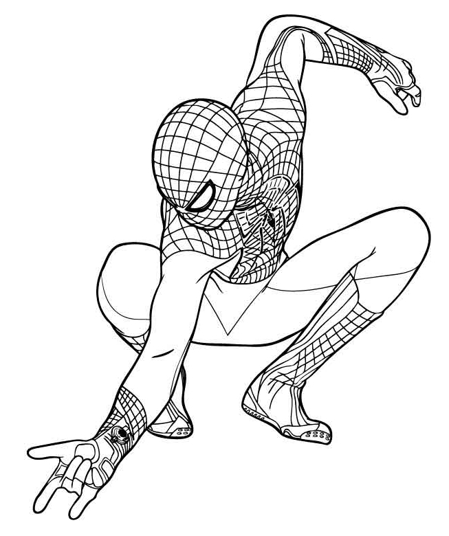 Kolorowanki Spider Man, dla dzieci do wydruku str-4