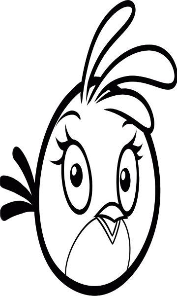 kolorowanka Angry Birds Stella malowanka do wydruku z gry dla dzieci, obrazek nr 35