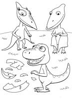 malowanki Dinopociąg dinozaury do wydruku kolorowanki do pokolorowania kredkami nr 28