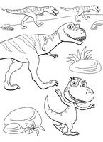 malowanki Dinopociąg dinozaury do wydruku kolorowanki do pokolorowania kredkami nr 40
