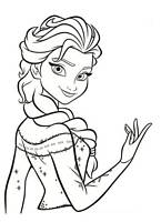 kolorowanki Kraina Lodu Frozen do wydruku malowanki z bajki nr  18 - Elsa królowa, która ma moc