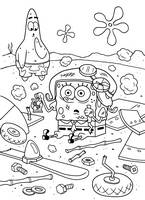 kolorowanki Spongebob Kanciastoporty do wydruku malowanki numer  13