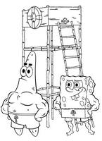malowanki Spongebob do wydruku kolorowanki do pokolorowania kredkami z bajki dla dzieci nr  3
