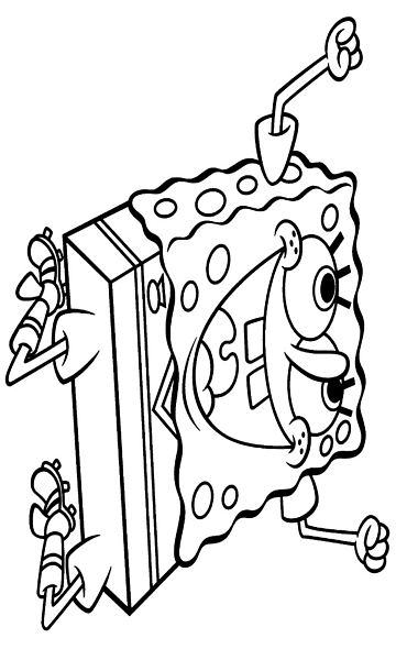 kolorowanka z bajki Spongebob Kanciastoporty malowanka do wydruku, obrazek z bajki nr 82