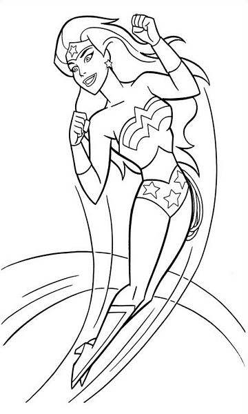 kolorowanka Wonder Woman malowanka do wydruku bohaterka z Liga Sprawiedliwych, obrazek nr 15