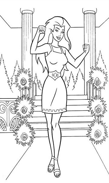 kolorowanka Wonder Woman malowanka do wydruku bohaterka z Liga Sprawiedliwych, obrazek nr 19
