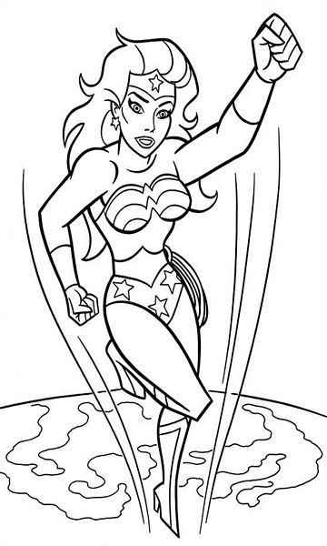 kolorowanka Wonder Woman malowanka do wydruku bohaterka z Liga Sprawiedliwych, obrazek nr 27