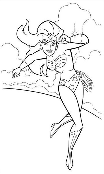 kolorowanka Wonder Woman malowanka do wydruku bohaterka z Liga Sprawiedliwych, obrazek nr 28