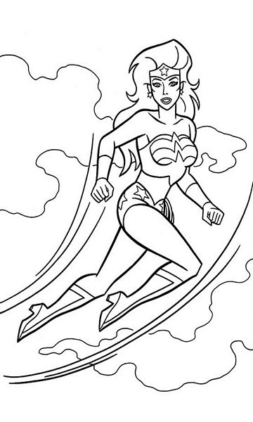 kolorowanka Wonder Woman malowanka do wydruku bohaterka z Liga Sprawiedliwych, obrazek nr 29