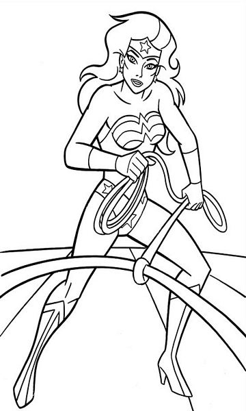 kolorowanka Wonder Woman malowanka do wydruku bohaterka z Liga Sprawiedliwych, obrazek nr 6