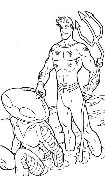 kolorowanka Aquaman do wydruku dla chłopców nr 93