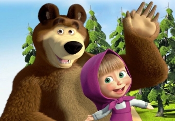 obrazek z bajki Masza i Niedźwiedź