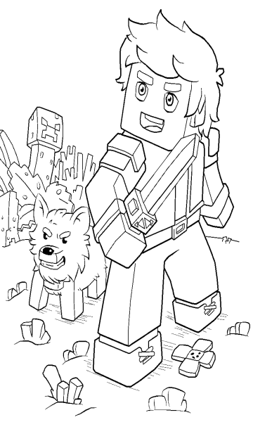 kolorowanka Frigiel i Fluffy Minecraft malowanka do wydruku nr 14